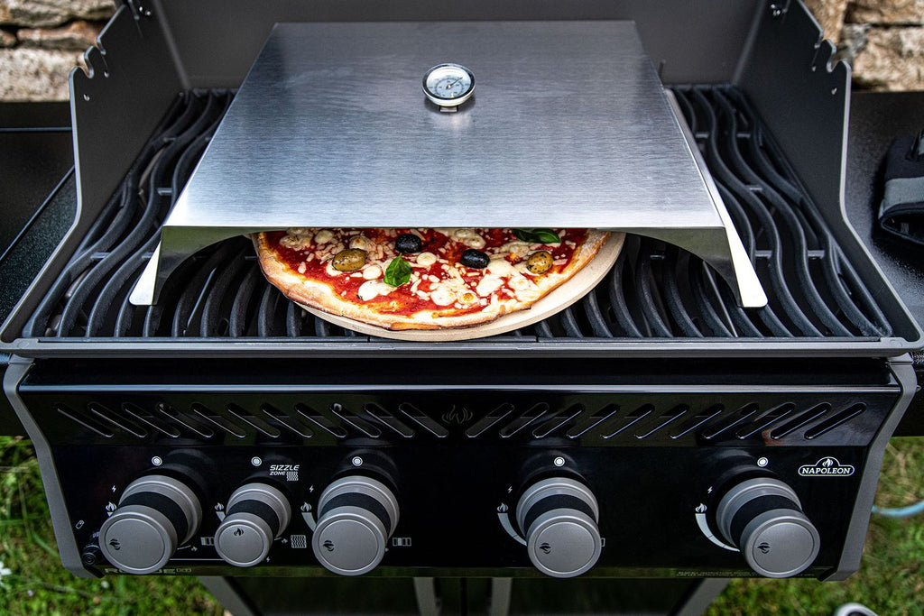Detaljbilde av Pizzaovn-tilbehør rustfritt stål for gassgrill 57 cm - Napoleon