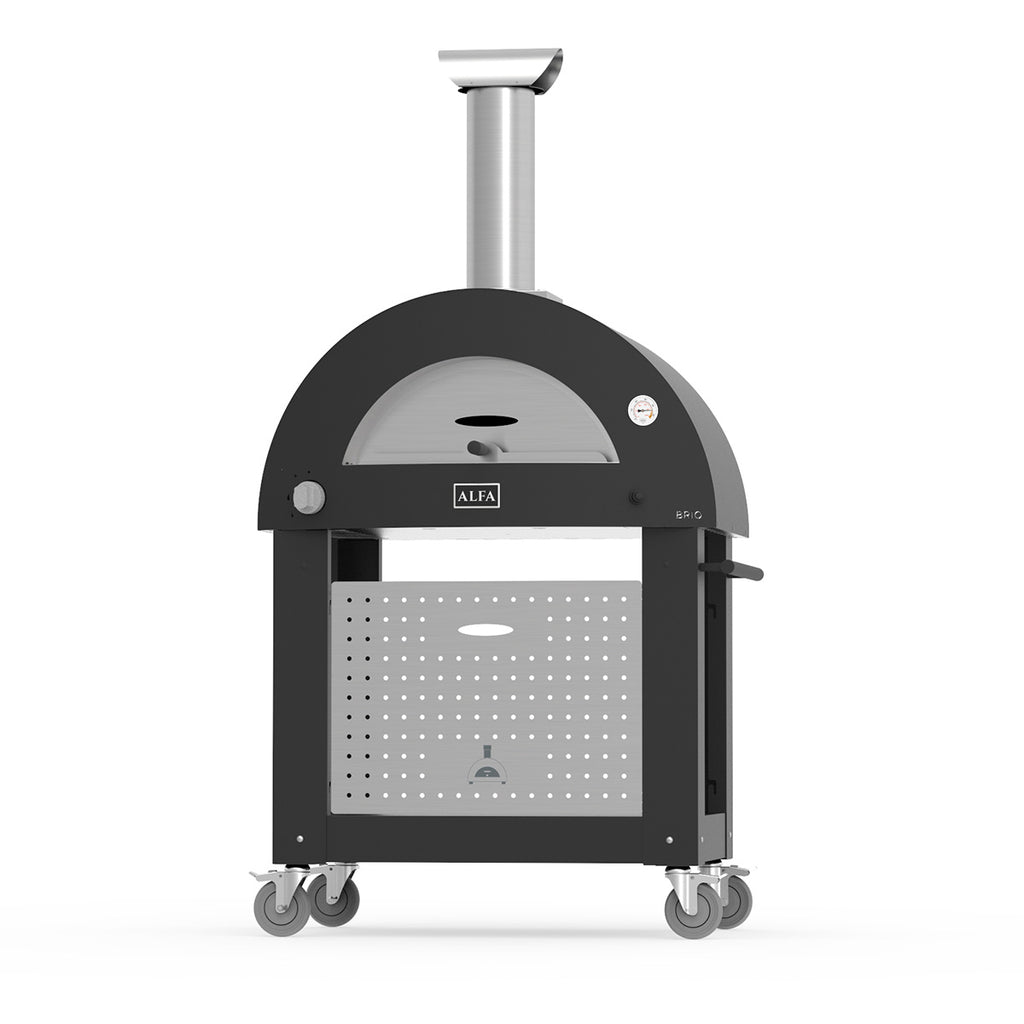 Pizzaovnstativ for 2 Pizze Classico & Moderno svart forfra