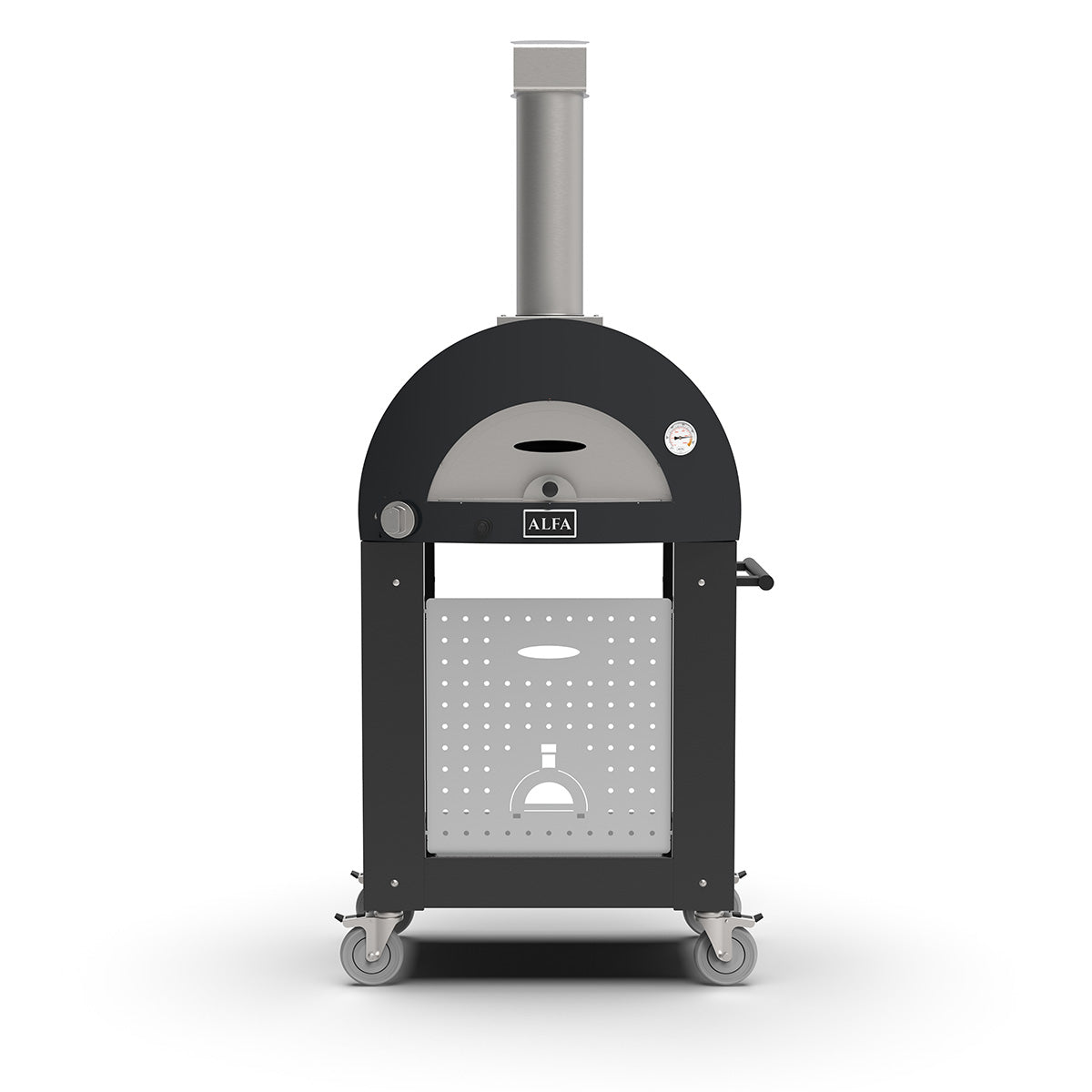 Pizzaovnstativ for Moderno 1 Pizza (Nano) svart - Alfa Forni bakside