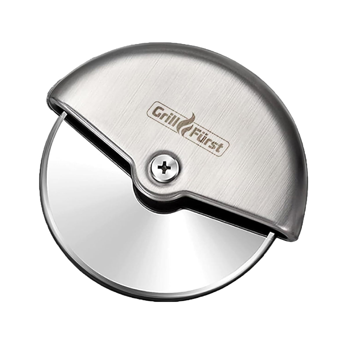 Pizzaskjærer rustfritt stål Ø 8 cm - Grillfürst forfra