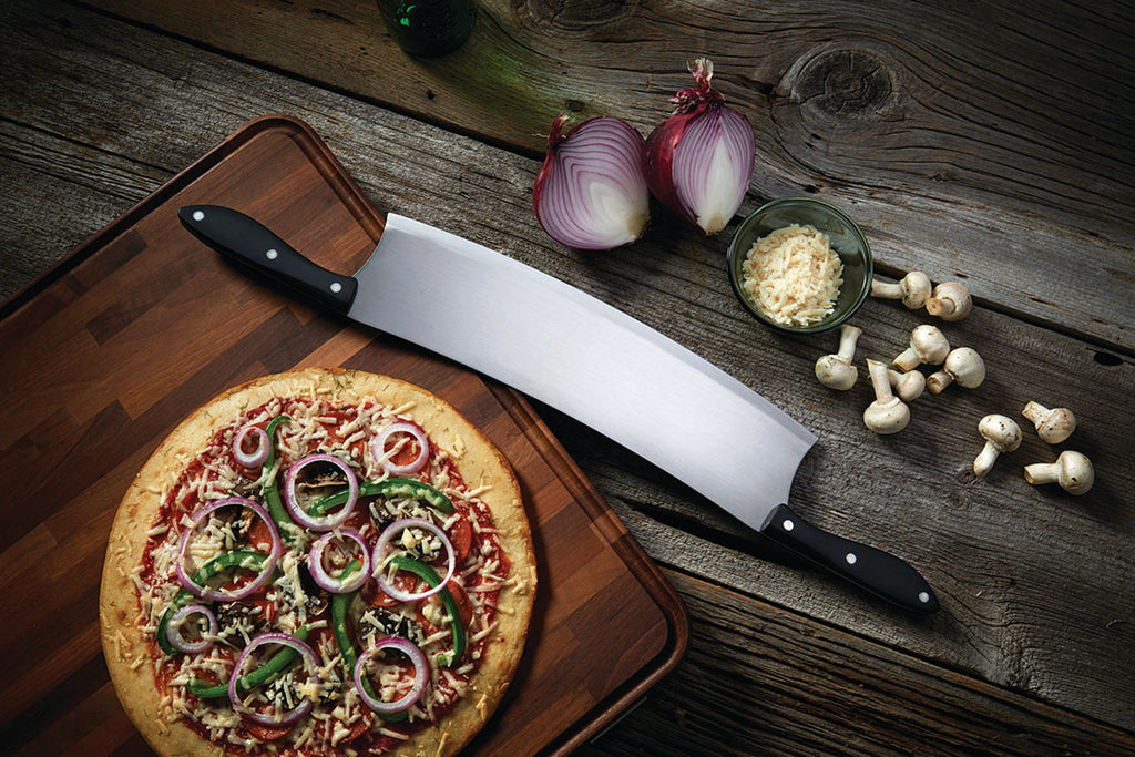 Pizzaskjærer rustfritt stål 35 cm klinge - Napoleon nærbilde av klinge