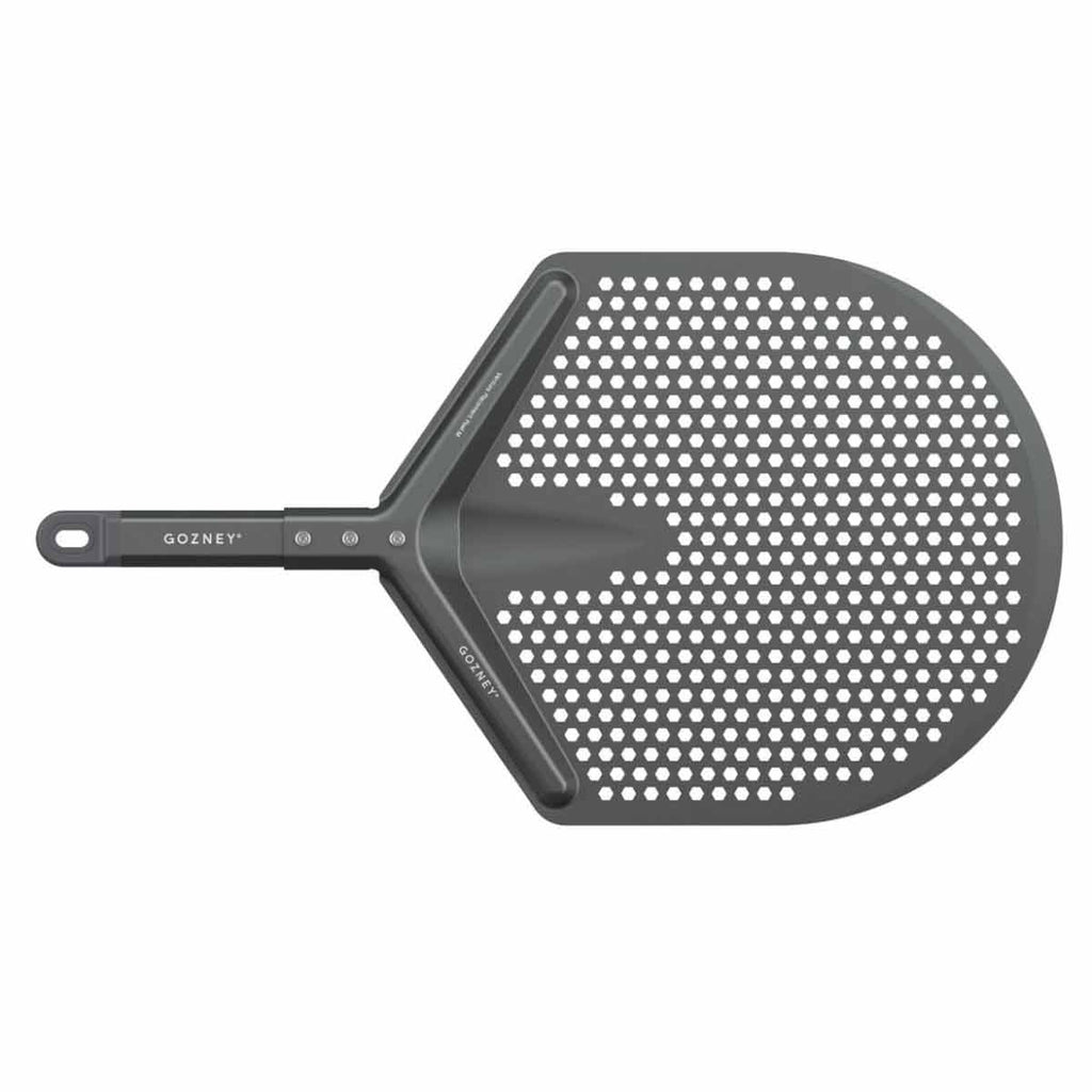 Detalj av Pizzaspade 12" Venture aluminium perforert - Gozney