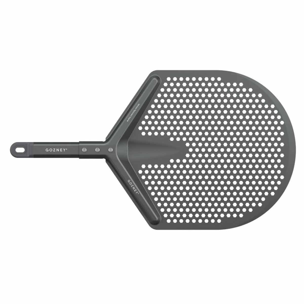 Detalj av Pizzaspade 12" Venture aluminium perforert - Gozney