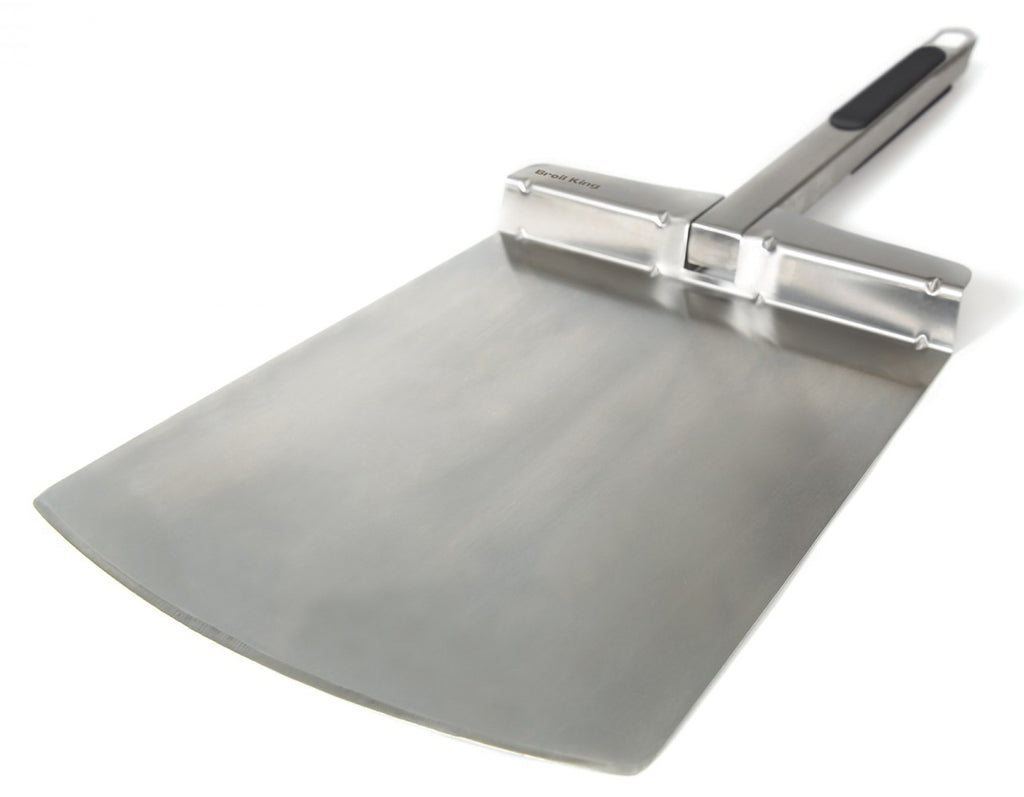 Pizzaspade rustfritt stål 30x25 cm sammenleggbar Broil King forfra
