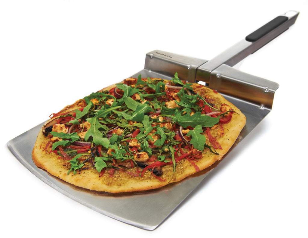 Pizzaspade rustfritt stål 30x25 cm sammenleggbar Broil King bakside