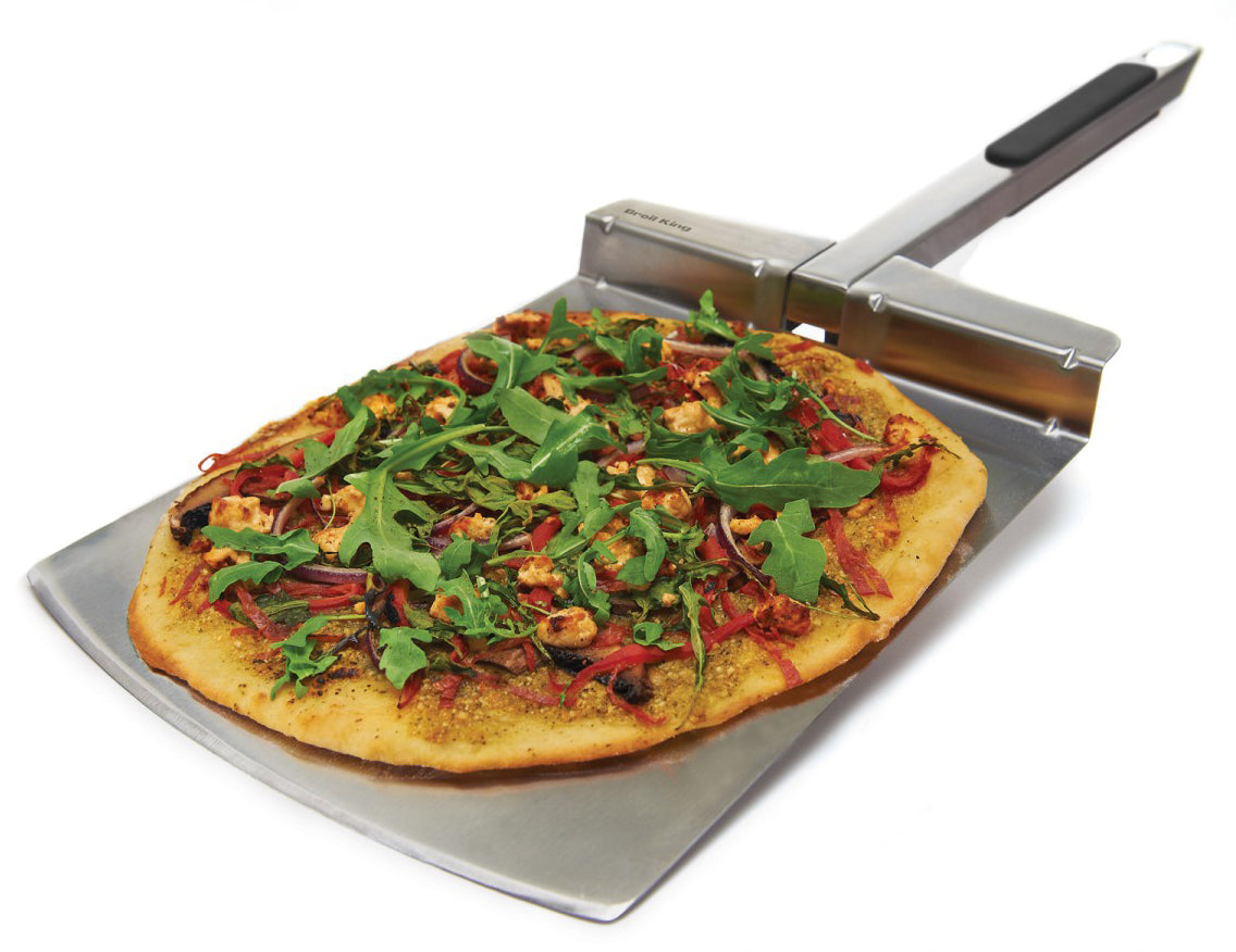 Pizzaspade rustfritt stål 30x25 cm sammenleggbar Broil King bakside