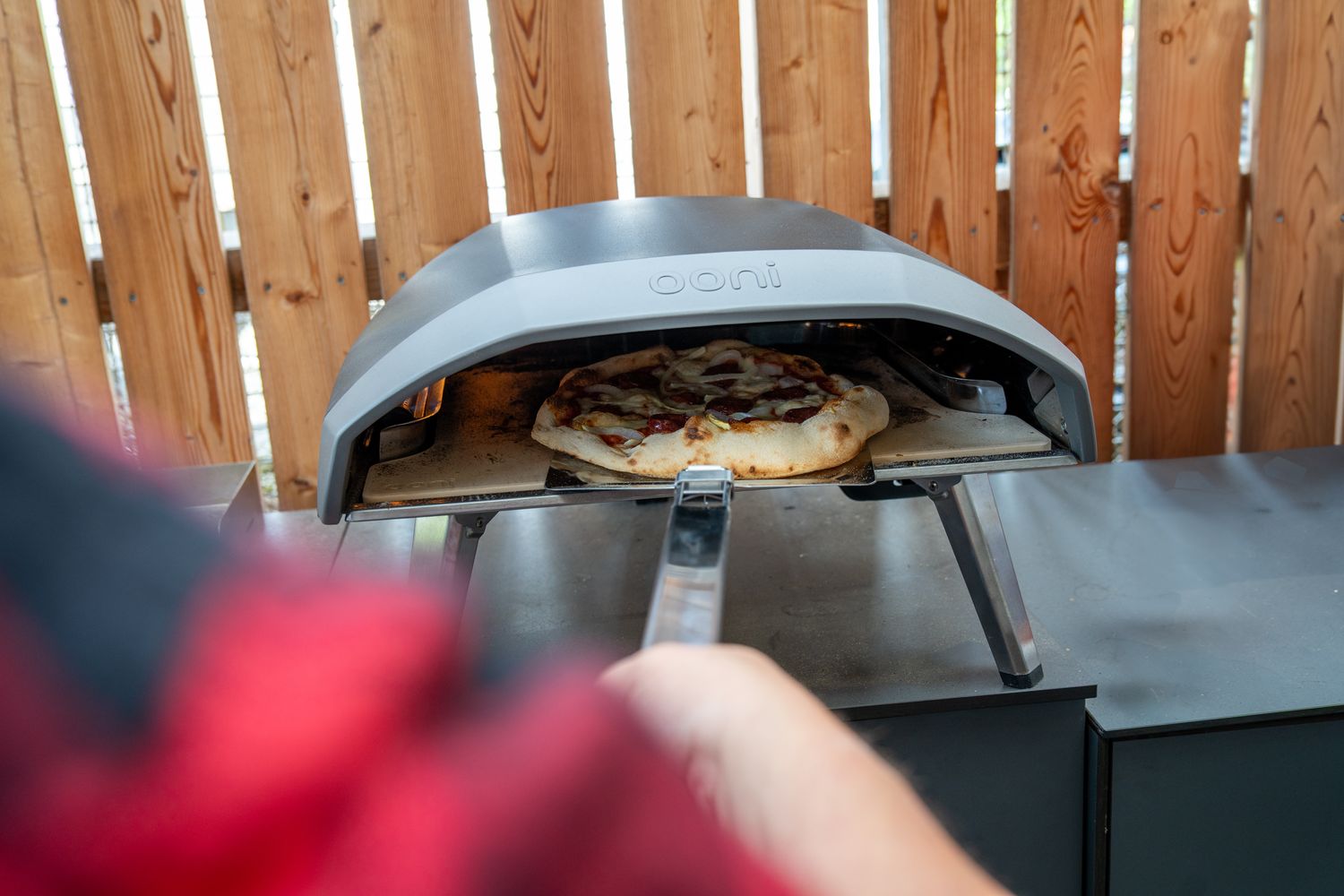 Opphengsøy på håndtaket til Pizzaspade XXL rustfritt stål sammenleggbar 83 cm