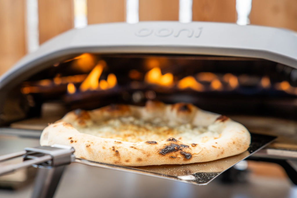 Pizzaspade XXL rustfritt stål sammenleggbar 83 cm sett fra siden