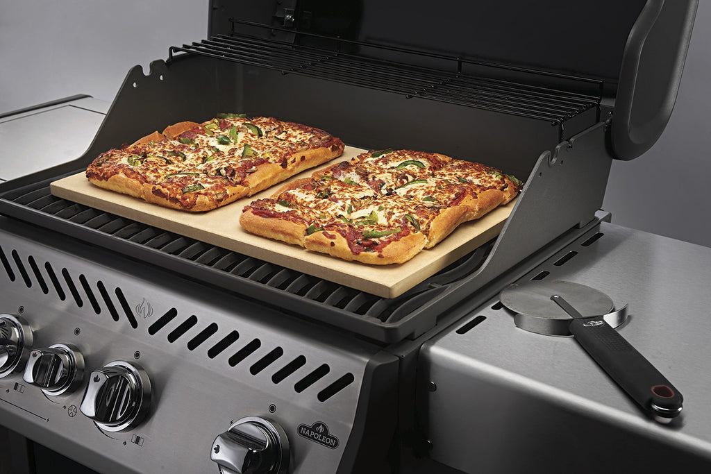 Detalj av Pizzastein rektangulær 51 x 34 cm cordierit - Napoleon