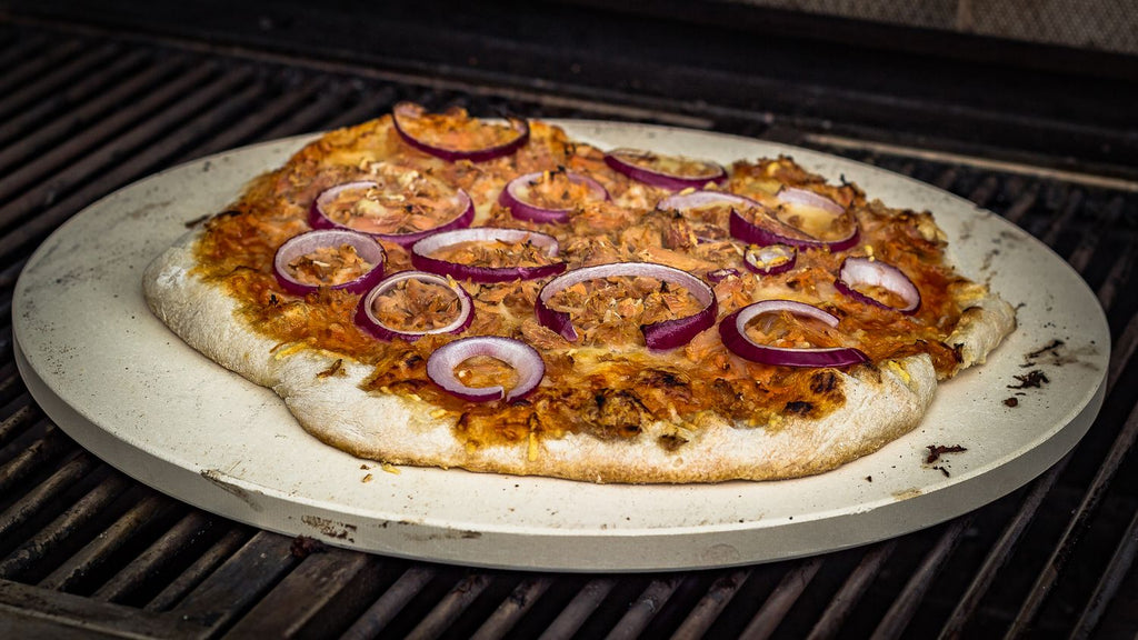 Pizzastein rund Ø 33 cm cordierit - Grillfürst på grillrist