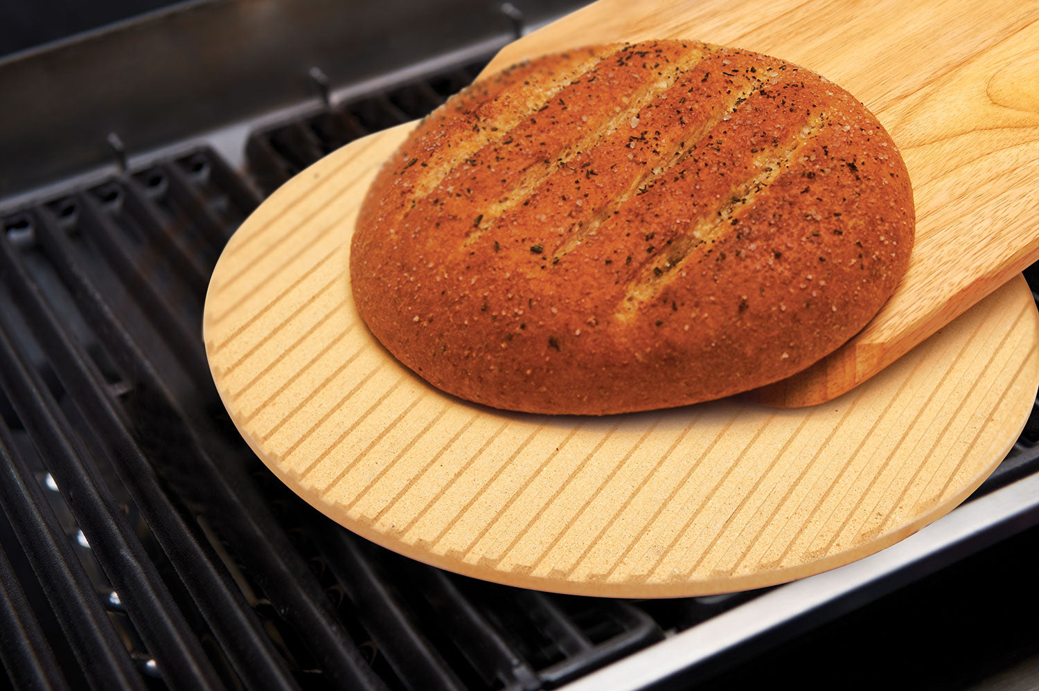 Nærbilde av Pizzastein rund Ø 38 cm ekstra tykk 20 mm - Broil King detalj