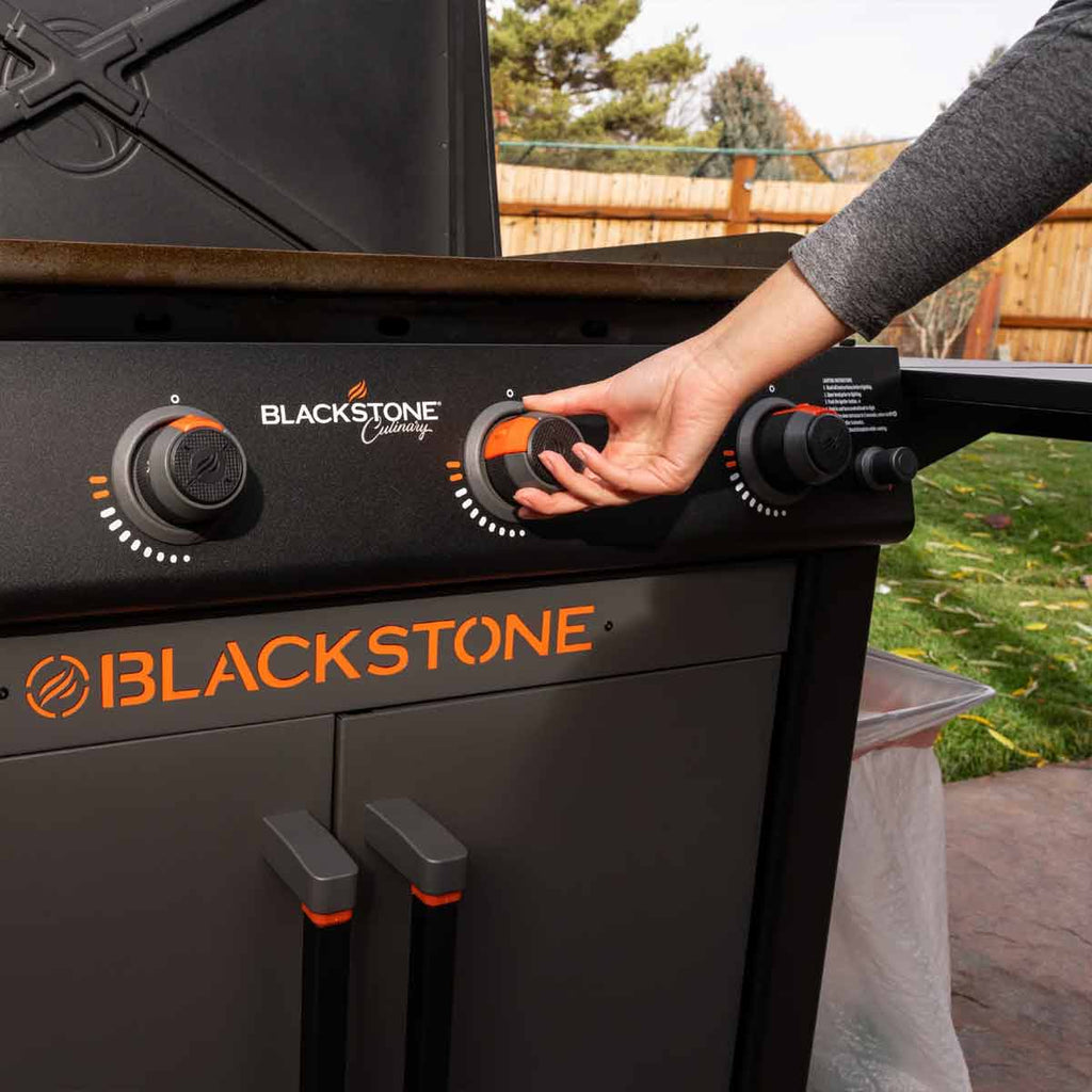 Plancha 36" grillstasjon med klappbord 4 brennere - Blackstone klappbord utvidet