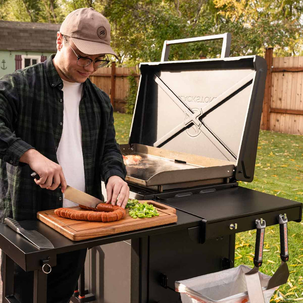Plancha 36" grillstasjon med klappbord 4 brennere - Blackstone underskap