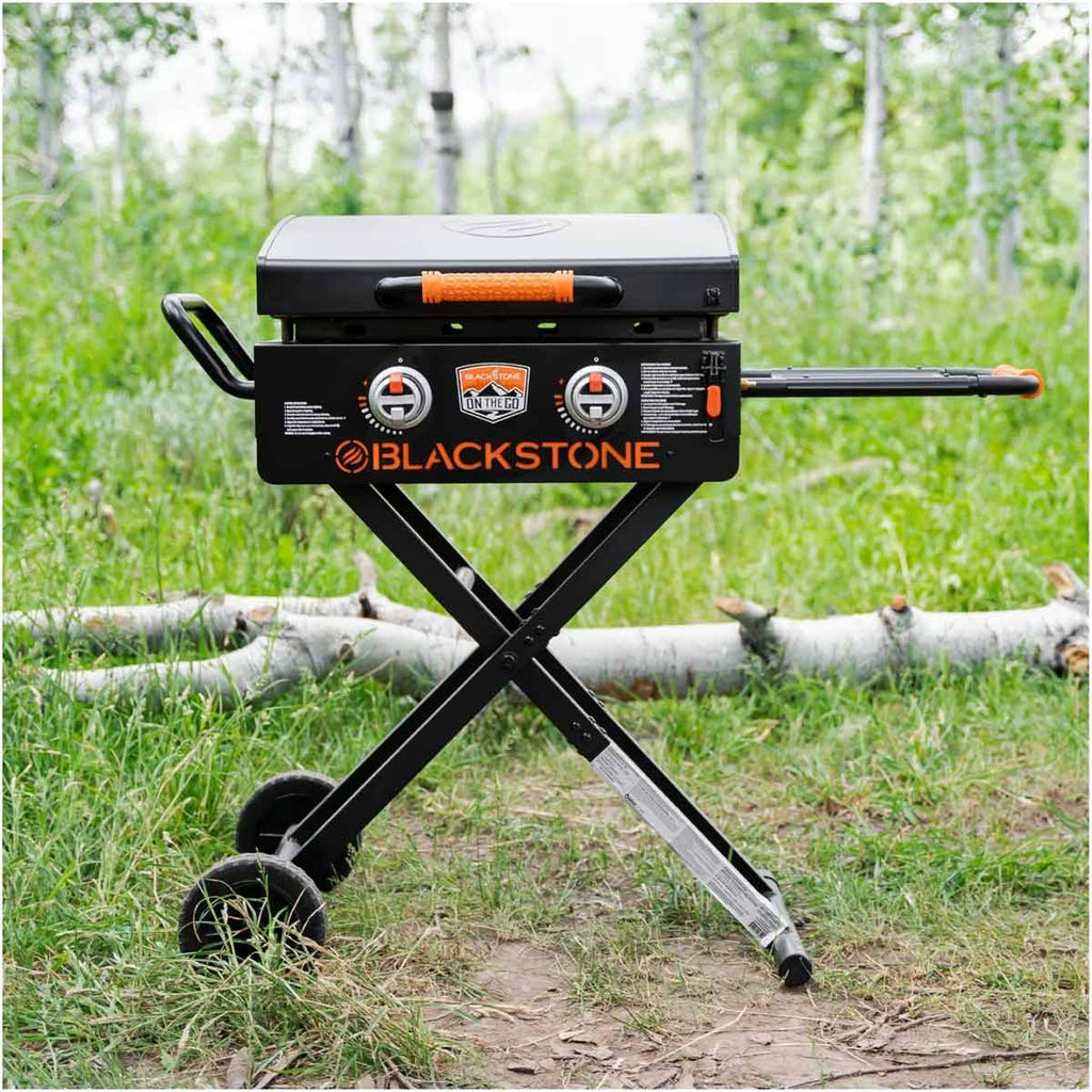 Plancha bordgrill 22" inkl. stativ og lokk 2 brennere - Blackstone detalj av gassbrennere