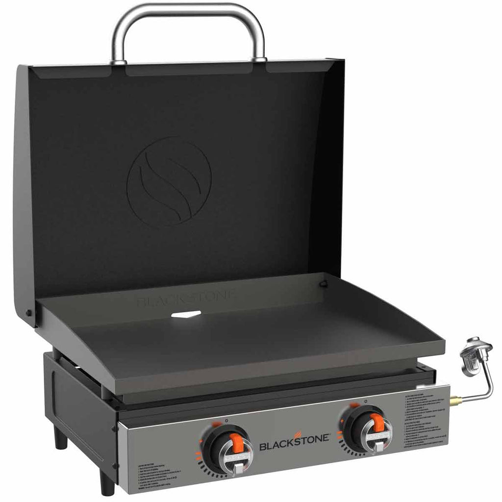 Plancha bordgrill 22" med lokk 2 brennere 57 cm - Blackstone forfra