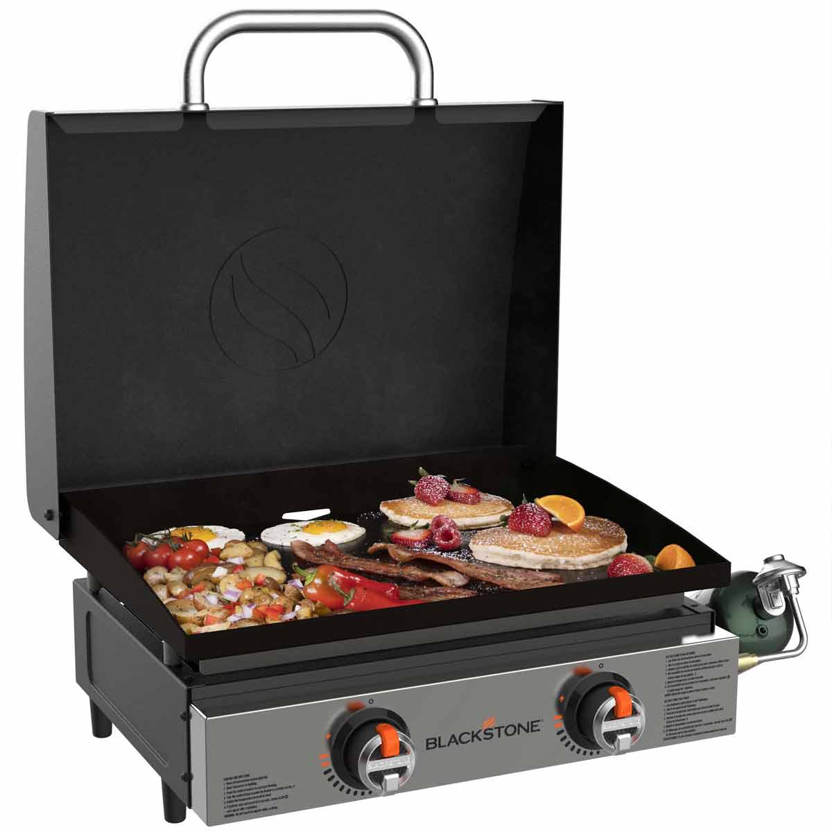 Plancha bordgrill 22" med lokk 2 brennere 57 cm - Blackstone bakside