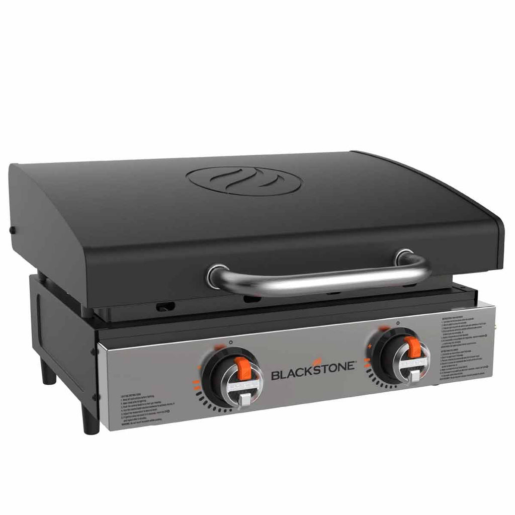 Nærbilde av brennere på Plancha bordgrill 22" med lokk 2 brennere 57 cm - Blackstone