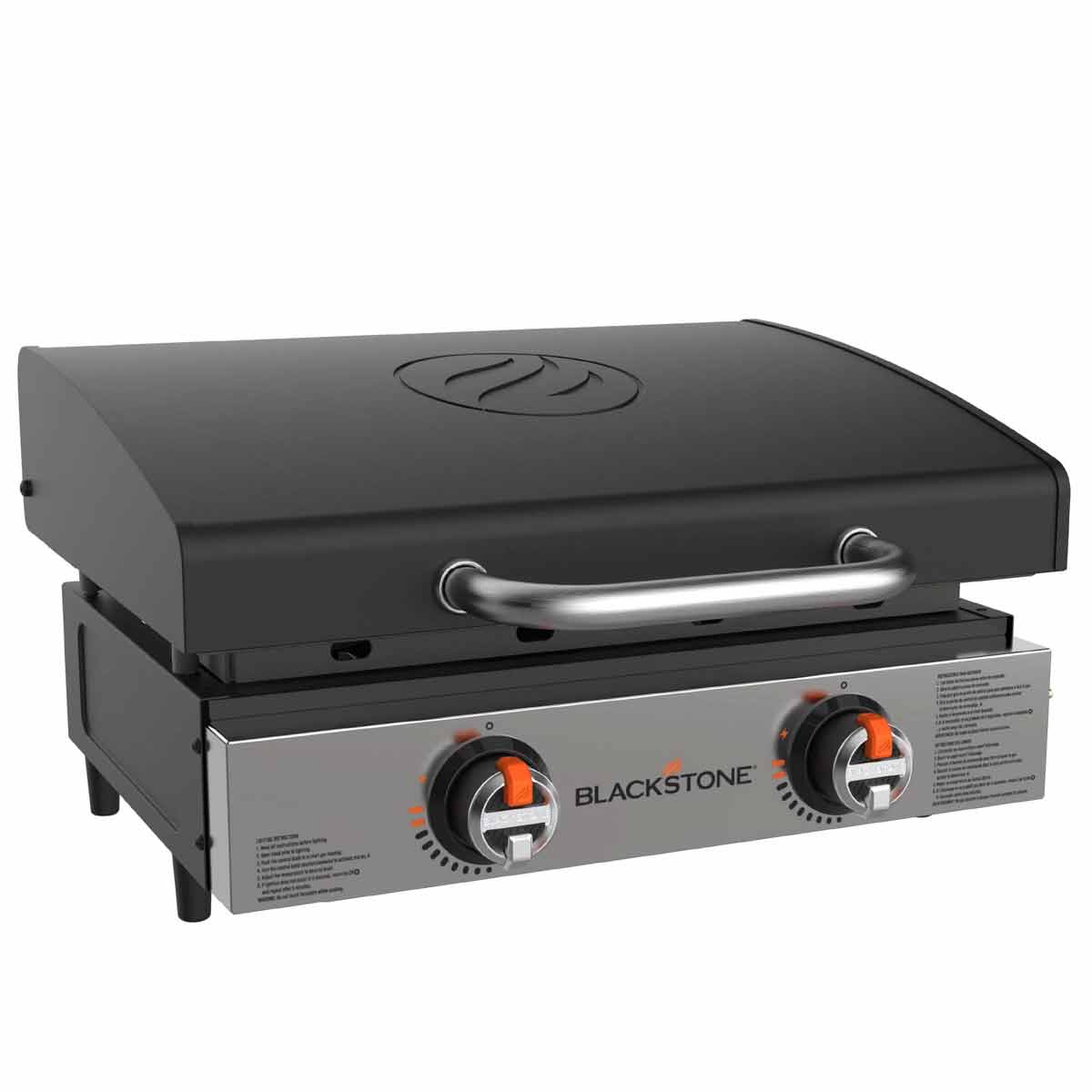 Nærbilde av brennere på Plancha bordgrill 22" med lokk 2 brennere 57 cm - Blackstone