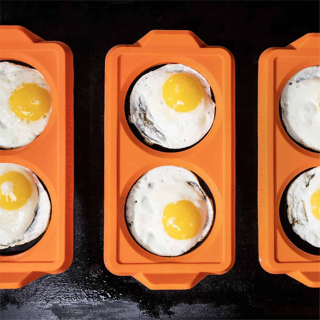 Plancha eggformsett 3-delt silikon - Blackstone montert på grill