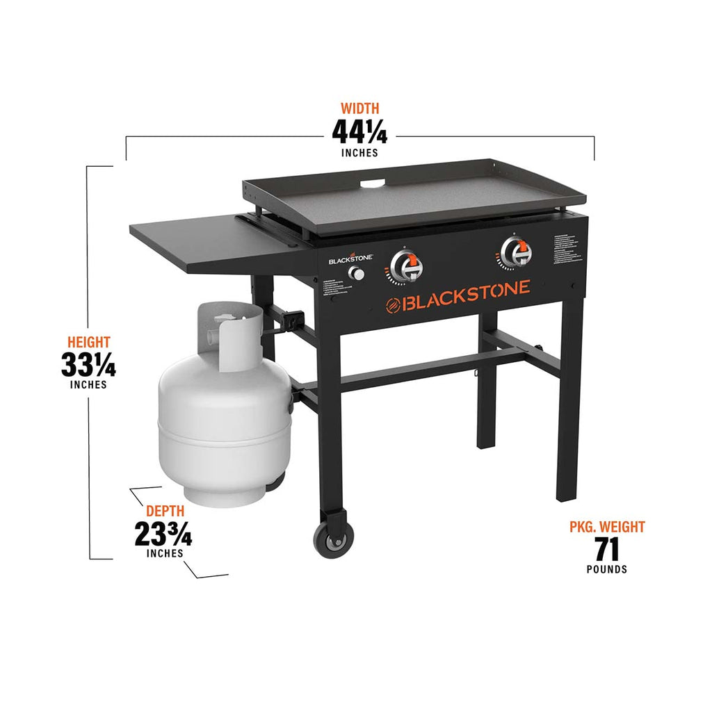 Plancha gassgrill 28" Griddle 2 brennere 73 cm Blackstone detalj