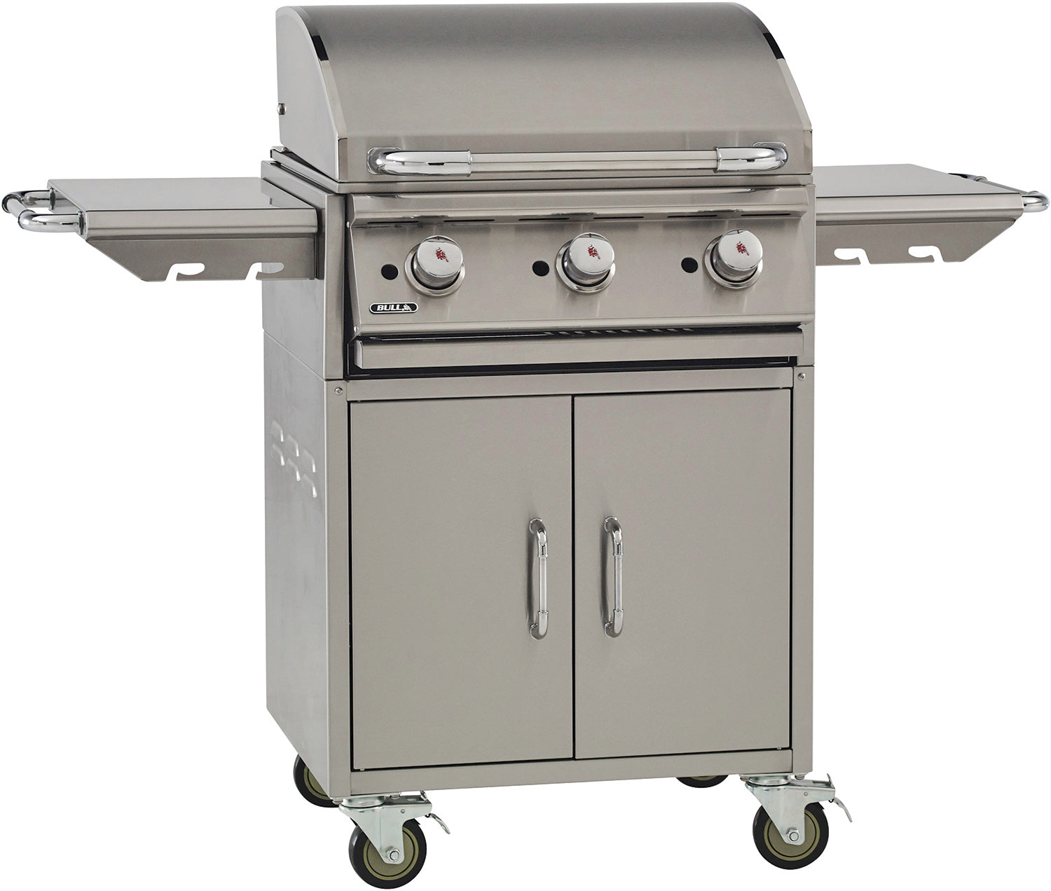 Plancha gassgrill 3 brennere rustfritt stål - BULL forfra