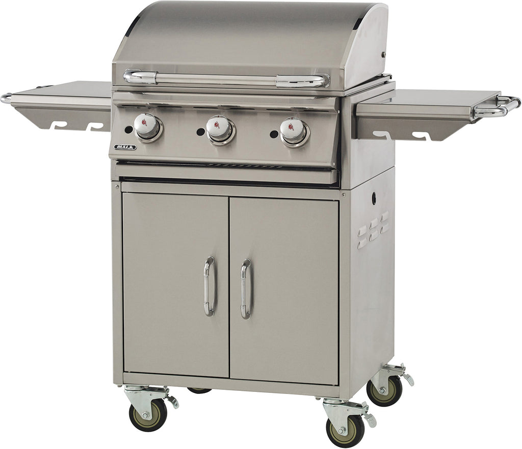 Plancha gassgrill 3 brennere rustfritt stål - BULL bakside