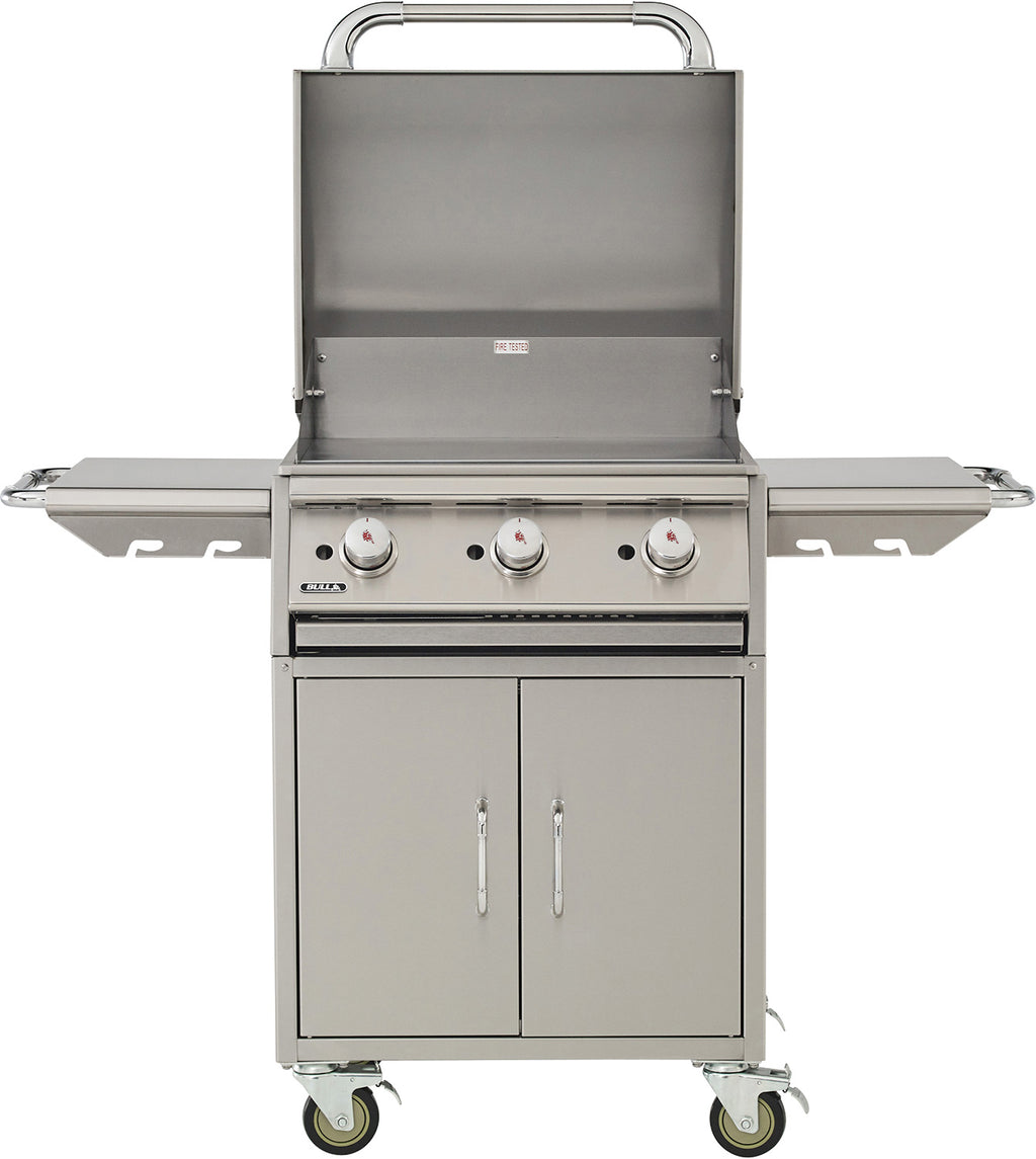 Detalj av plancha på Plancha gassgrill 3 brennere rustfritt stål - BULL