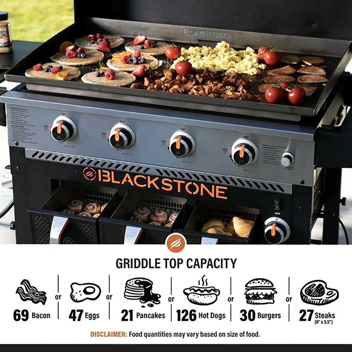 Plancha gassgrill 36" med Airfryer 4 brennere 91 cm - Blackstone