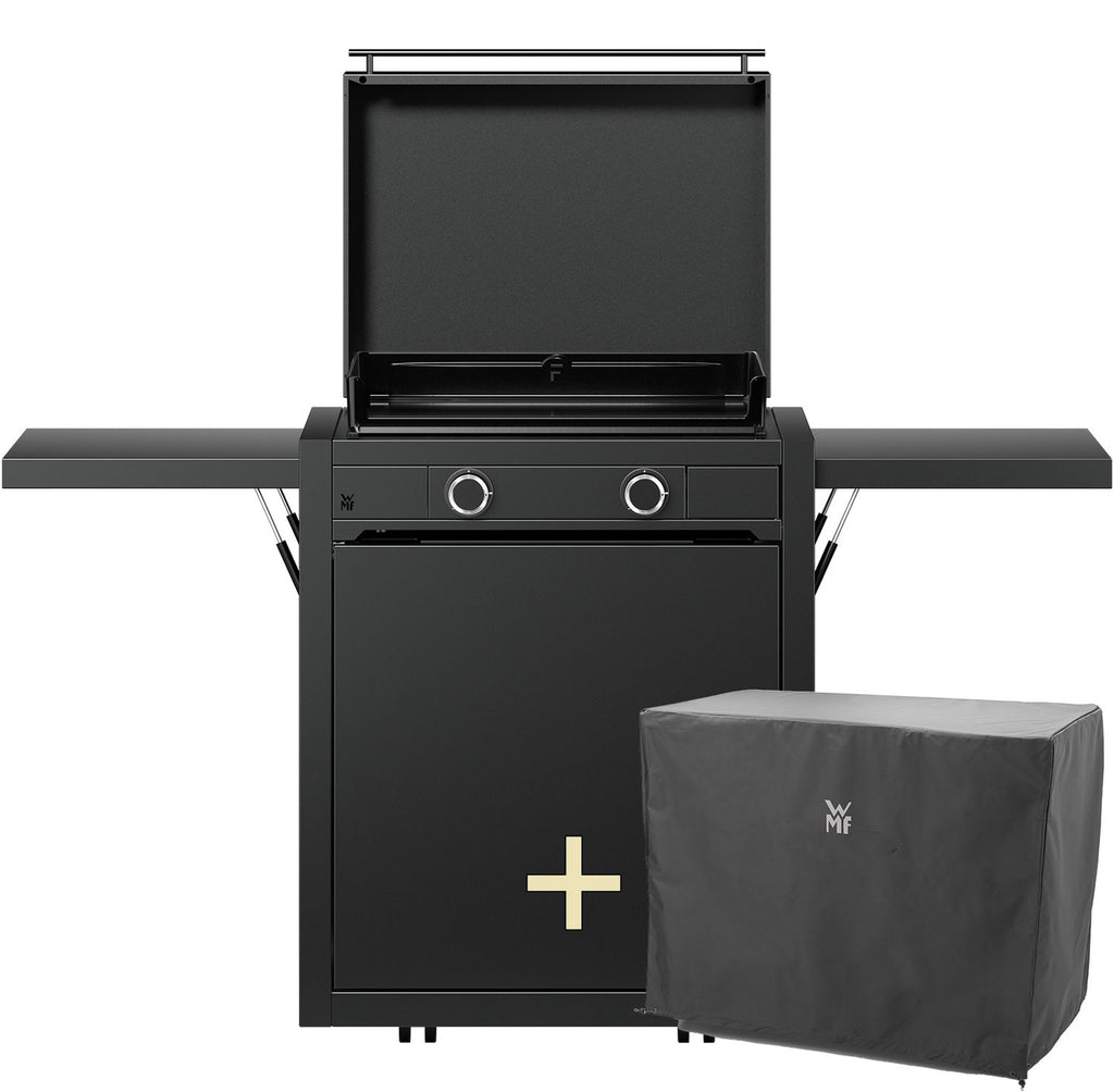 Plancha gassgrill Edition One 60 cm støpejern med vogn forfra