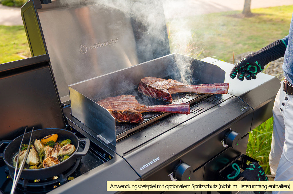 Plancha gassgrill HEAT C-265 Blazing Zone med Blazinglas bakside