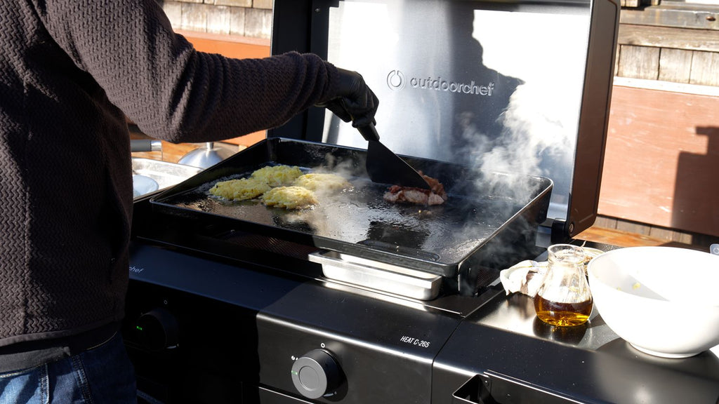 Sidebrenner på Plancha gassgrill HEAT C-265 Blazing Zone med Blazinglas