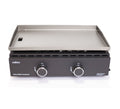 Plancha grill 2 brennere 7 kW rustfritt stål 56 cm forfra