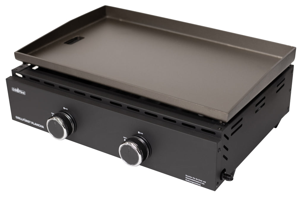 Plancha grill 2 brennere 7 kW rustfritt stål med tilbehør nærbilde av grillflate