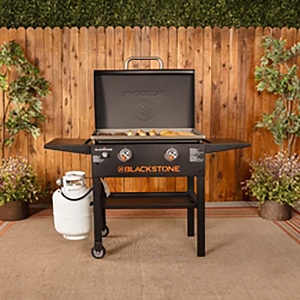 Plancha grill 28" Griddle med lokk 2 brennere 73 cm Blackstone bakside