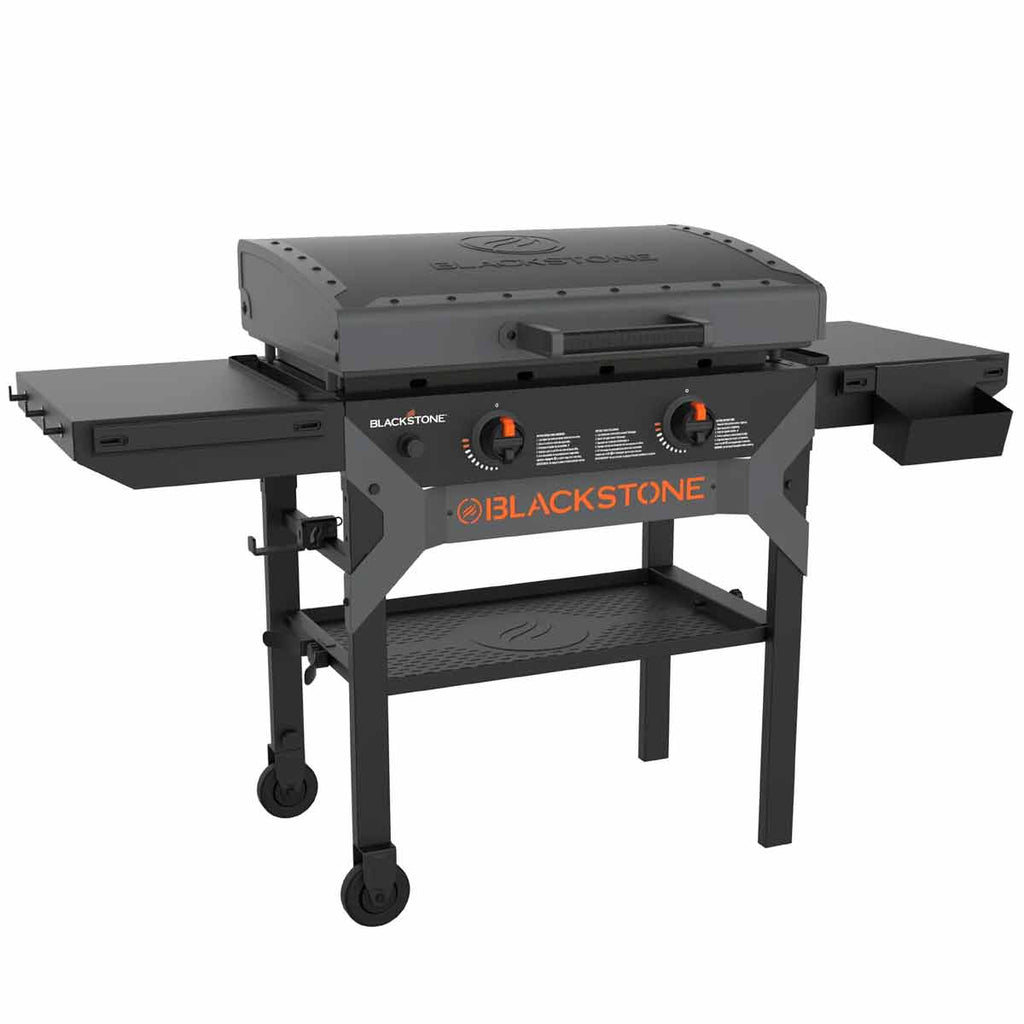 Montert Plancha grill 28" Iron Forged med lokk 2 brennere 73 cm - Blackstone