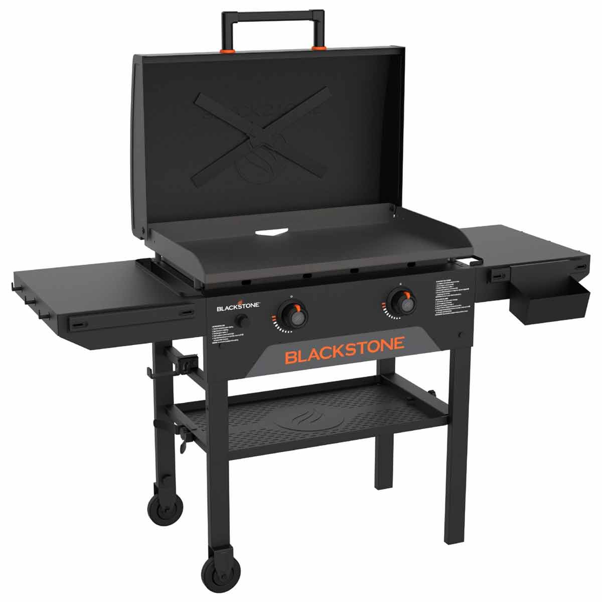 Plancha grill 28" Omnivore inkl. lokk 2 brennere - Blackstone forfra