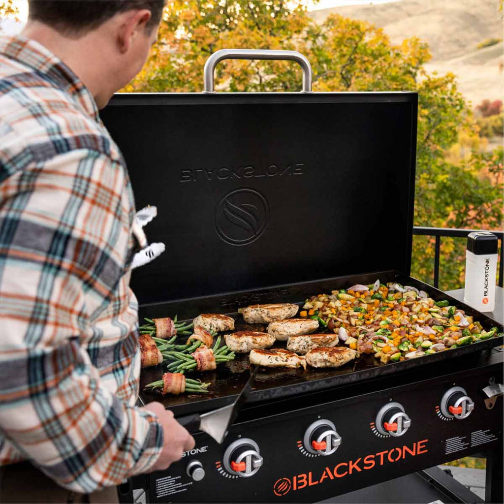 Plancha grill 36" Griddle med lokk 4 brennere 91 cm - Blackstone sidebord