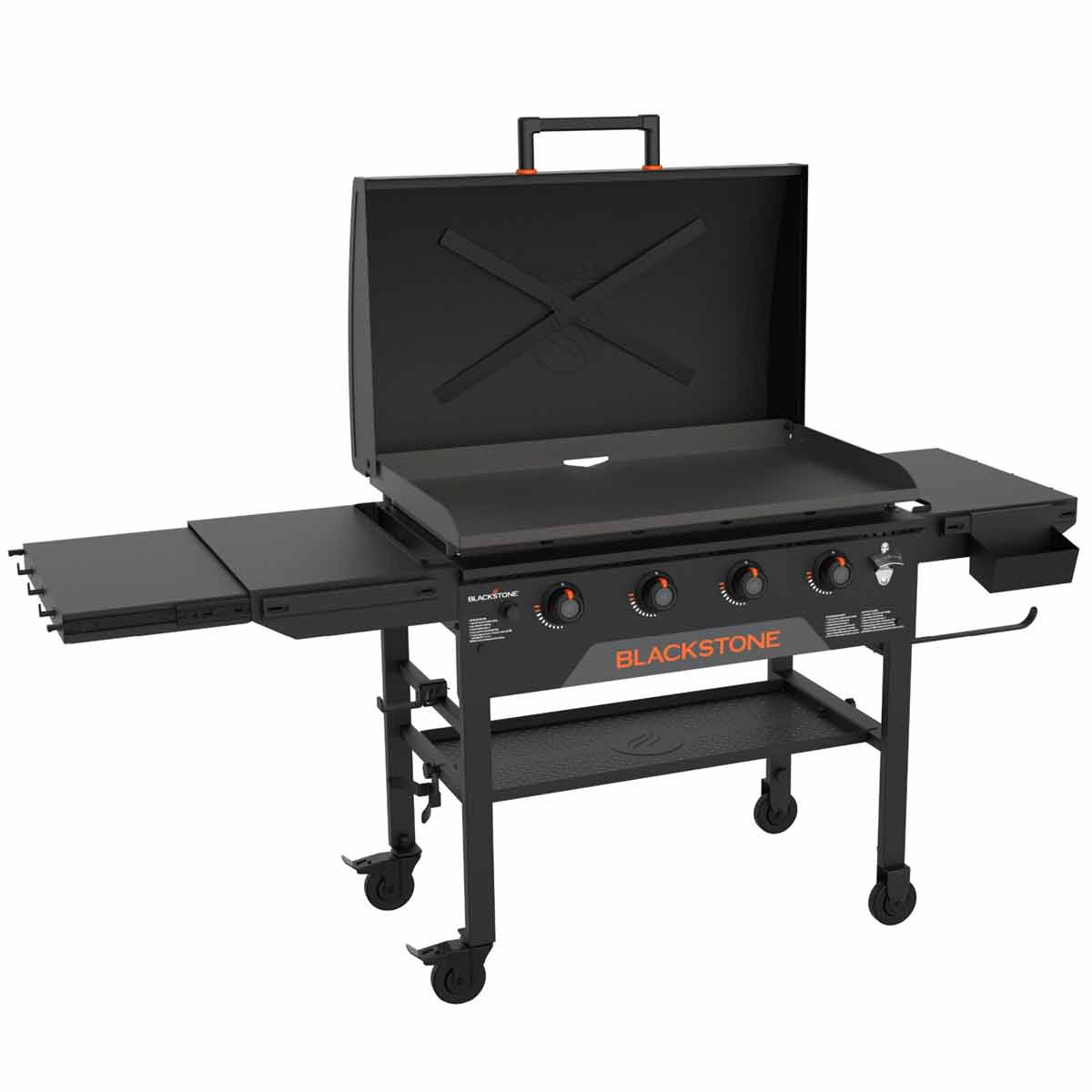 Plancha grill 36" Omnivore med lokk 4 brennere - Blackstone forfra