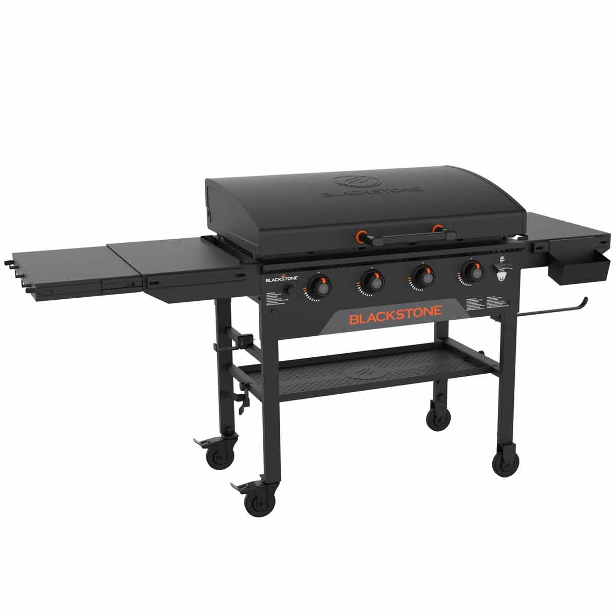 Detalj av Plancha grill 36" Omnivore med lokk 4 brennere - Blackstone grillflate
