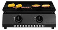 Plancha grill 400 støpejern 2 brennere 49 cm - Cozze forfra