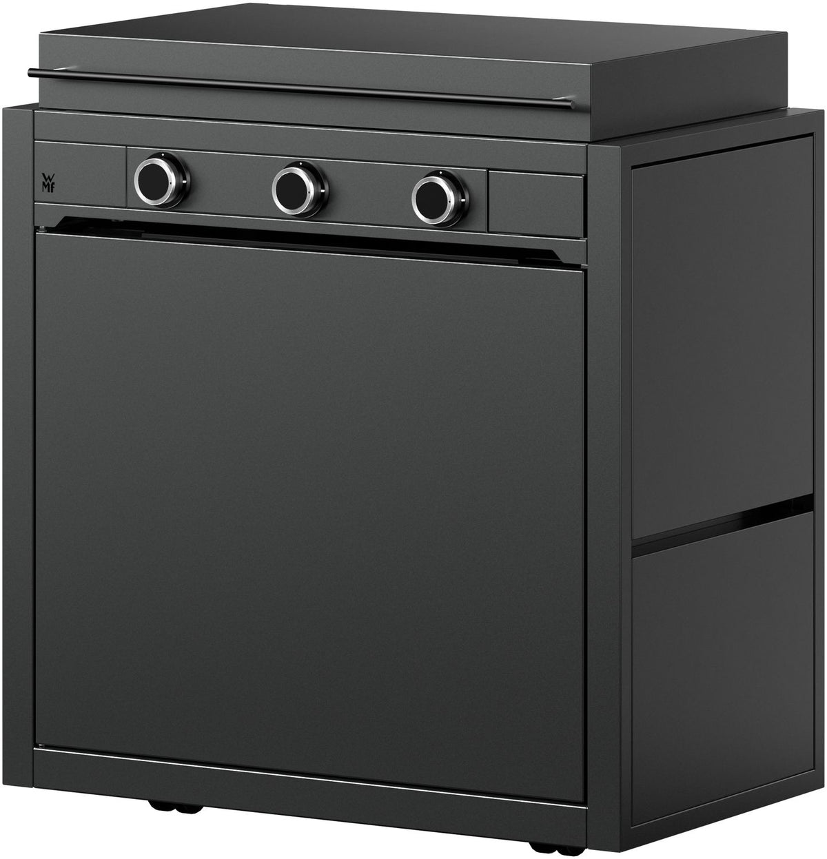 Plancha grill gass Edition One 75 cm med vogn og trekk - WMF vogn med oppbevaring