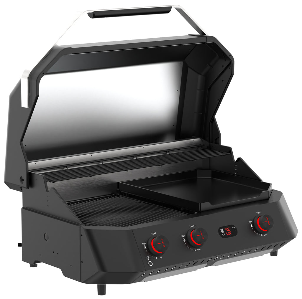 Plancha grill G-800 Combo med grillrist 3 brennere nærbilde av grillrist