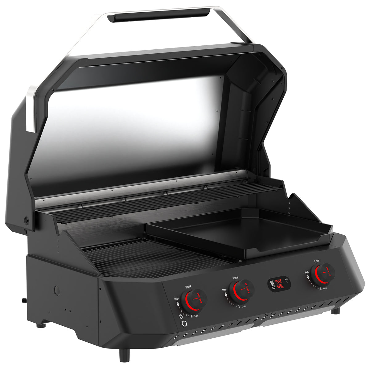 Plancha grill G-800 Combo med grillrist 3 brennere nærbilde av grillrist