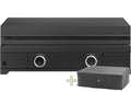 Plancha grill gass Edition One 60 cm med lokk og trekk - WMF forfra