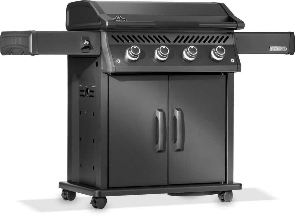Nærbilde av brennere på Phantom Rogue Pro 30 plancha grill