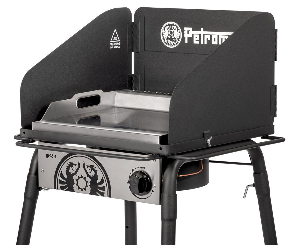 Plancha grill sett GE45 med grillplate detalj av kontrollknapper