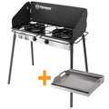Plancha grill sett GE90 med grillplate 2 brennere 10 kW fra Petromax forfra