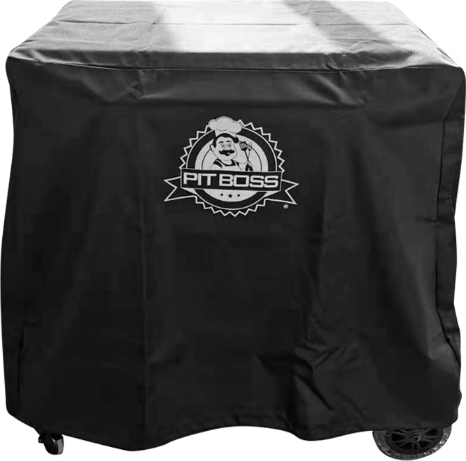 Sidevisning av Plancha grill Ultimate 3-brenner med stativ og grillsett - Pit Boss og hjul