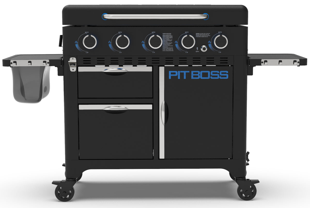 Plancha grill Ultimate 5-brenner med grillsett og trekk - Pit Boss bakside