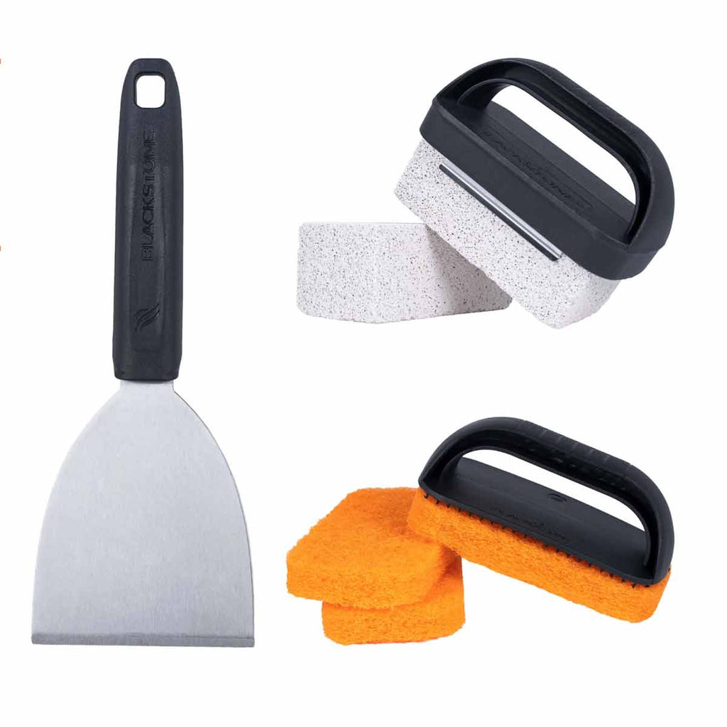 Plancha rengjøringssett 8-delt for grillplate - Blackstone forfra
